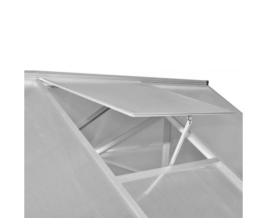 Seră din aluminiu ranforsat cu cadru la bază, 7,55 m², 6 image