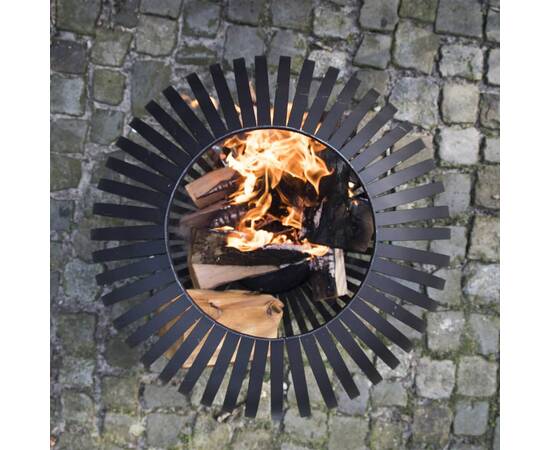 Esschert design bol pentru foc, negru, benzi oțel carbon ff400, 5 image