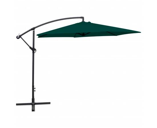 Umbrelă de soare suspendată, 3 m, verde