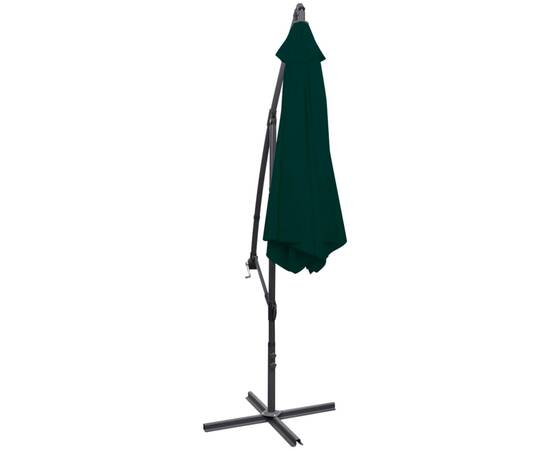 Umbrelă de soare suspendată, 3 m, verde, 4 image