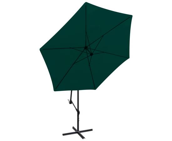 Umbrelă de soare suspendată, 3 m, verde, 3 image