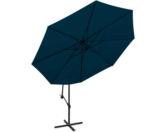 Umbrelă de soare suspendată 3,5 m, albastru, 3 image