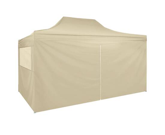 42513  foldable tent pop-up with 4 side walls 3x4,5 m cream white, 5 image