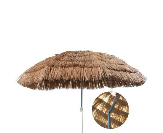 Hi umbrelă de plajă hawaï, bej, 160 cm