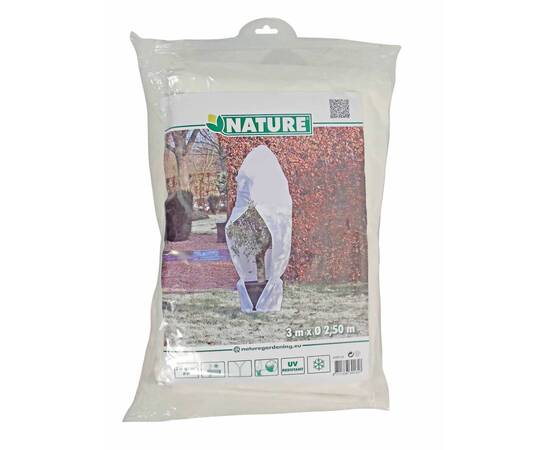 Nature husă anti-îngheț din fleece cu fermoar alb 2,5x2,5x3 m, 70 g/m², 5 image