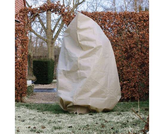 Nature husă anti-îngheț din fleece cu fermoar bej 2x1,5x1,5 m, 70 g/m², 4 image