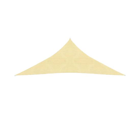 Pânză parasolar din hdpe, triunghiulară 3,6 x 3,6 x 3,6 m, bej