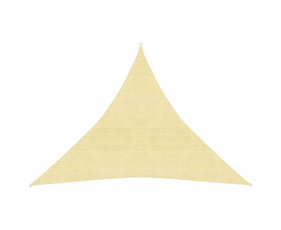 Pânză parasolar din hdpe triunghiulară, 5 x 5 x 5 m, bej, 3 image