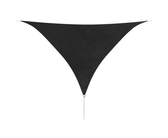 Parasolar țesătură oxford triunghiular, 3,6x3,6x3,6 m, antracit