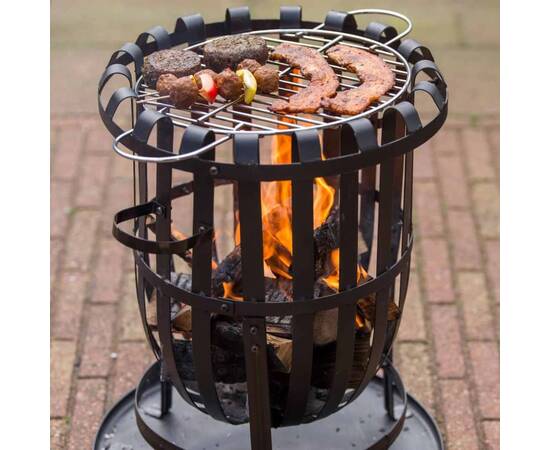 Redfire coș pentru foc dallas, negru, oțel, 4 image