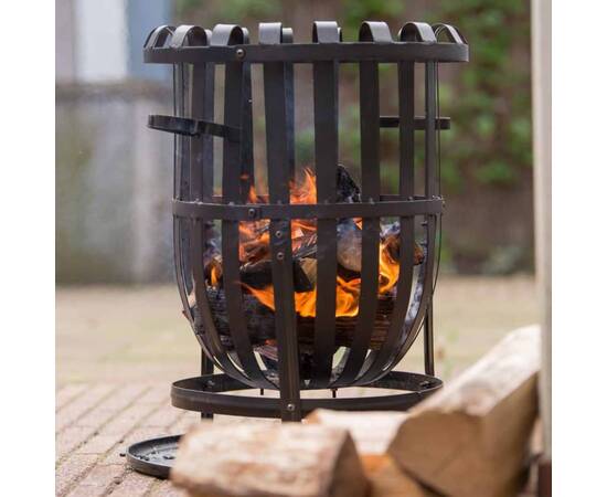 Redfire coș pentru foc dallas, negru, oțel, 2 image