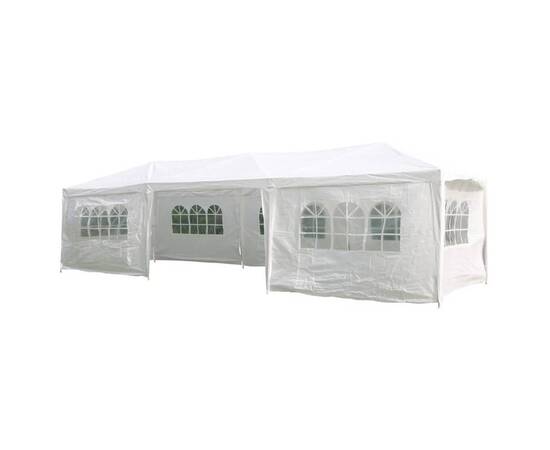Hi cort de petrecere cu pereți laterali, alb, 3 x 9 m, 3 image