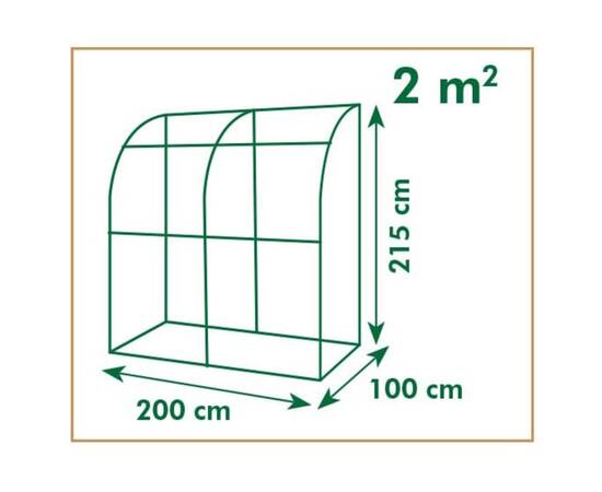 Nature seră tunel, 200 x 100 x 215 cm, 4 image