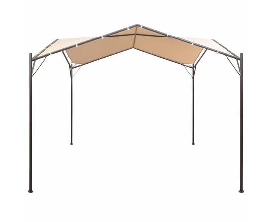 Pavilion foișor cort cu baldachin, 4x4 m, oțel, bej, 3 image