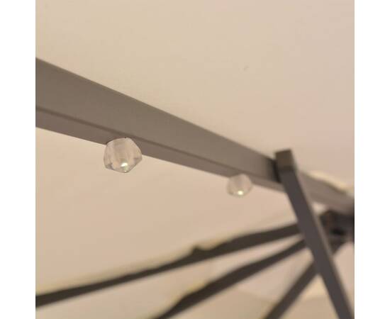 Umbrelă soare suspendată, iluminare led, stâlp metalic 300 cm, 3 image