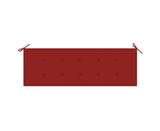 Pernă pentru bancă de grădină, roșu, 150x50x3 cm, 3 image