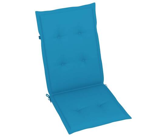 Perne scaun de grădină, 2 buc, albastru, 120x50x3 cm, 3 image