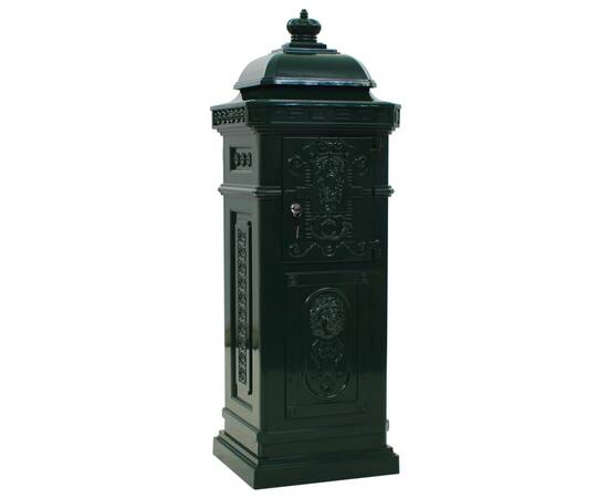 Cutie poștală stâlp, aluminiu, stil vintage, inoxidabil, verde, 7 image