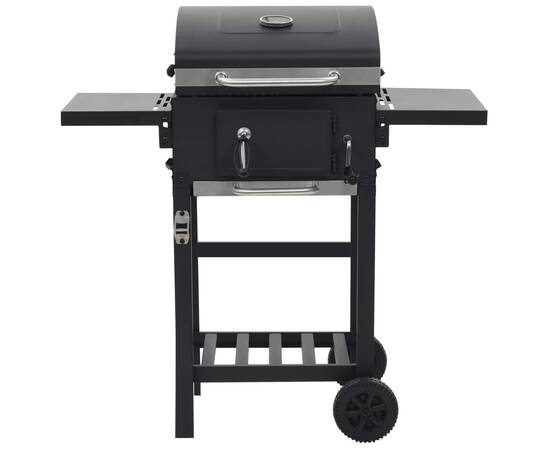 Grătar barbecue cu cărbuni, raft inferior, negru, 2 image