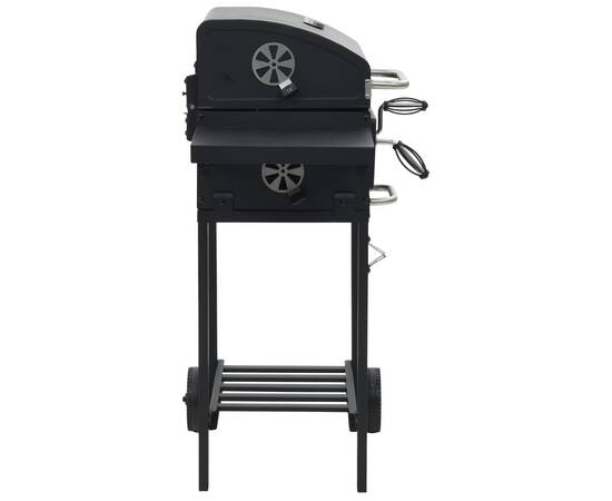 Grătar barbecue cu cărbuni, raft inferior, negru, 3 image