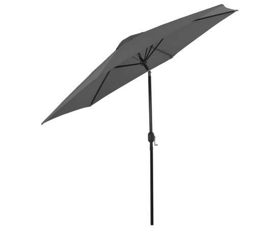 Umbrelă de soare de exterior, stâlp din metal, 300 cm, antracit, 5 image