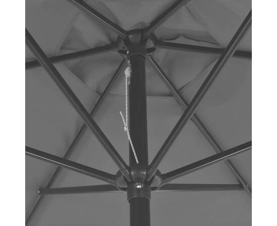 Umbrelă de soare de exterior, stâlp din metal, 300 cm, antracit, 2 image