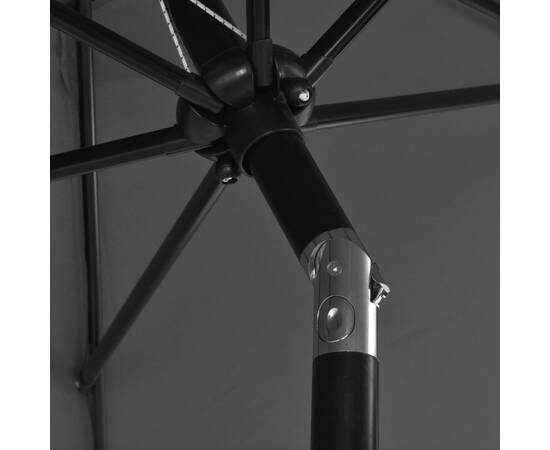 Umbrelă de soare de exterior, stâlp din metal, 300 cm, antracit, 3 image