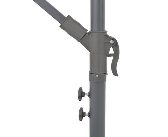 Umbrelă suspendată, stâlp din aluminiu, 350 cm, teracota, 5 image