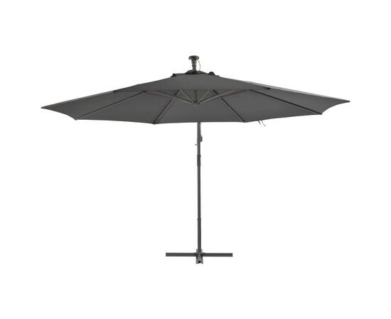 Umbrelă suspendată cu stâlp din aluminiu, 350 cm, antracit, 3 image