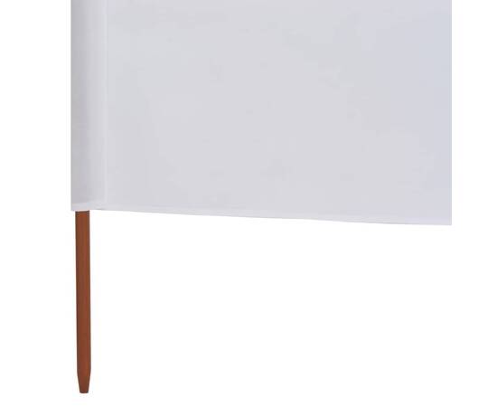 Paravan anti-vânt cu 6 panouri, alb, 800 x 80 cm, textil, 5 image