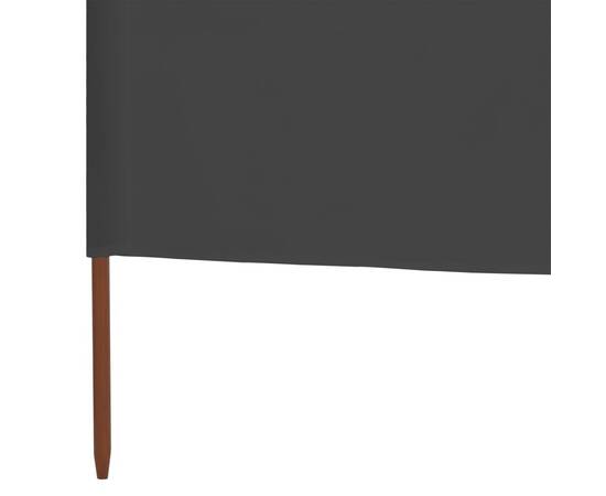 Paravan anti-vânt cu 6 panouri, gri, 800 x 80 cm, textil, 5 image
