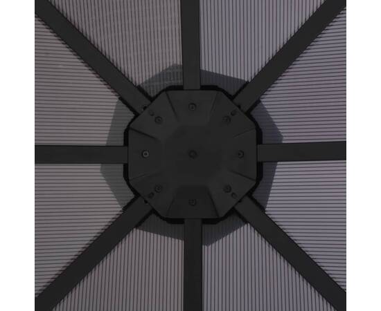 Pavilion cu perdea, negru, 3 x 3 m, aluminiu, 2 image