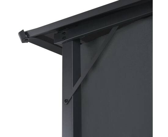 Pavilion cu perdea, negru, 3 x 3 m, aluminiu, 6 image