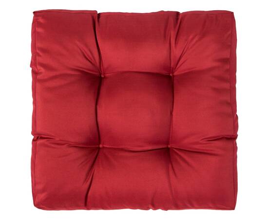 Pernă pentru paleți, roșu, 58 x 58 x 10 cm, poliester, 3 image