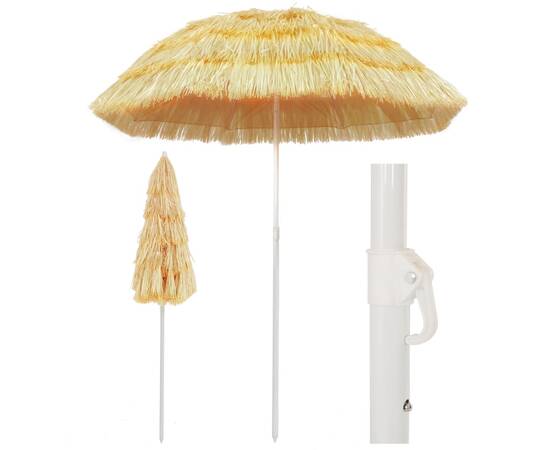 Umbrelă de plajă, natural, 180 cm, stil hawaiian
