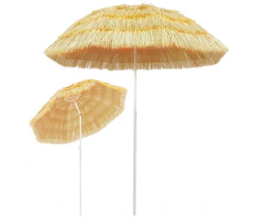 Umbrelă de plajă, natural, 180 cm, stil hawaiian, 3 image