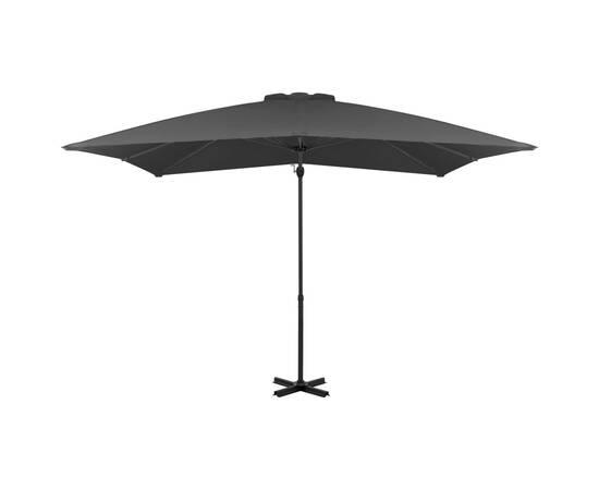 Umbrelă suspendată cu stâlp din aluminiu, antracit, 250x250 cm, 3 image