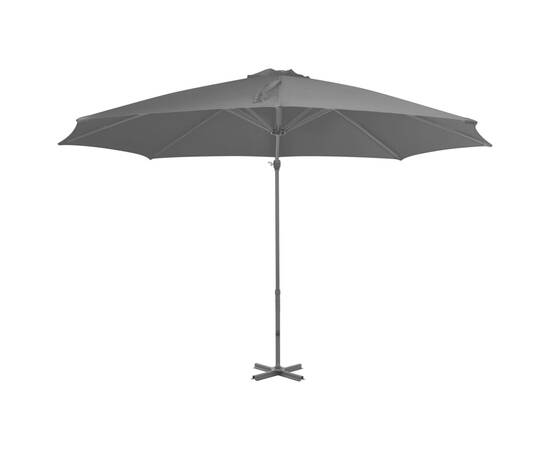 Umbrelă suspendată cu stâlp din aluminiu, antracit, 300 cm, 3 image