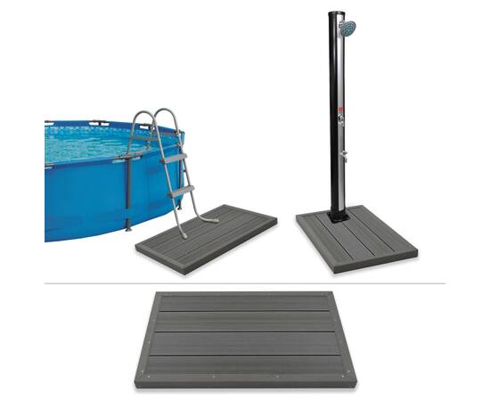 Element de podea pentru duș solar sau scară piscină, wpc