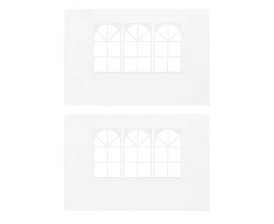 Perete lateral cort petrecere, 2 buc, alb, pe, cu fereastră
