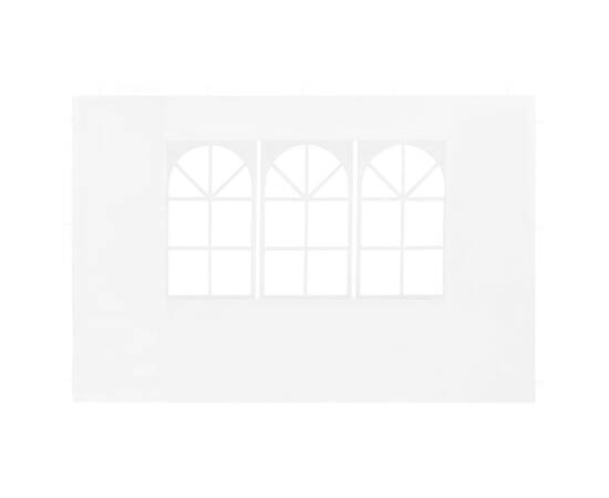 Perete lateral cort petrecere, 2 buc, alb, pe, cu fereastră, 3 image