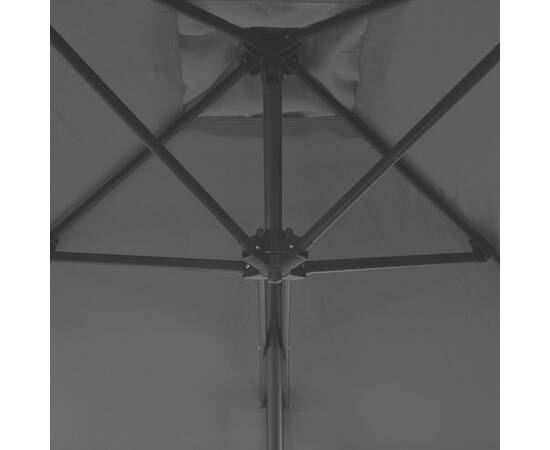 Umbrelă de soare de exterior, stâlp din oțel, antracit, 300 cm, 2 image