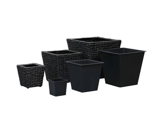 Straturi înălțate de grădină, 3 buc., negru, zambilă de apă, 2 image
