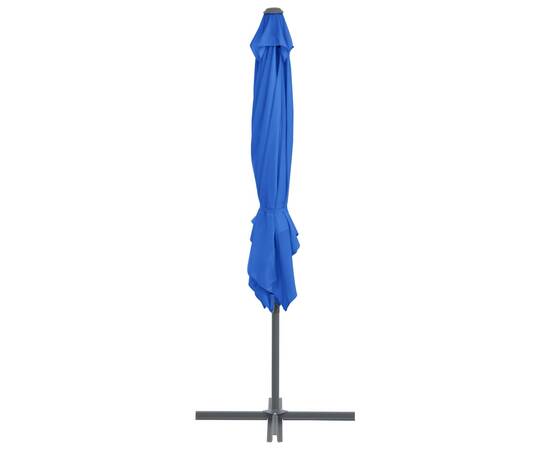 Umbrelă în consolă stâlp din oțel, albastru azuriu, 250x250 cm, 5 image