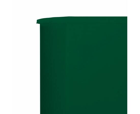 Paravan anti-vânt cu 3 panouri, verde, 400 x 160 cm, textil, 5 image