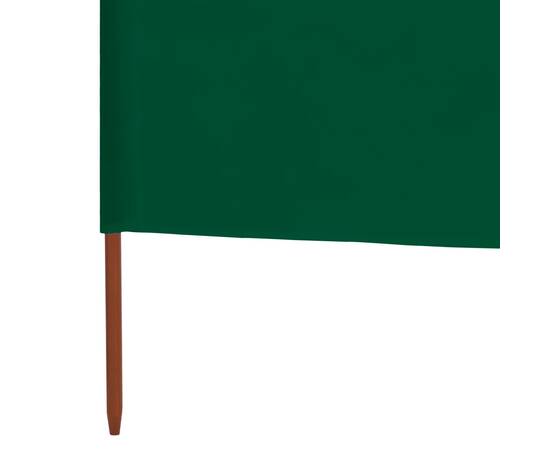 Paravan anti-vânt cu 3 panouri, verde, 400 x 80 cm, textil, 5 image