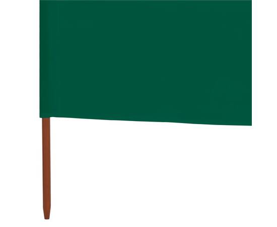 Paravan anti-vânt cu 5 panouri, verde, 600 x 120 cm, textil, 5 image