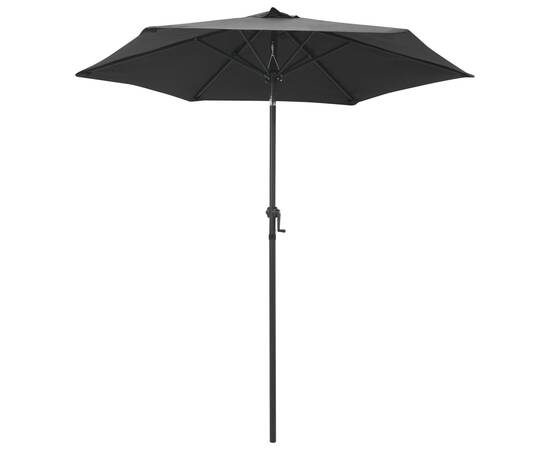 Umbrelă de soare, antracit, 200 x 211 cm, aluminiu