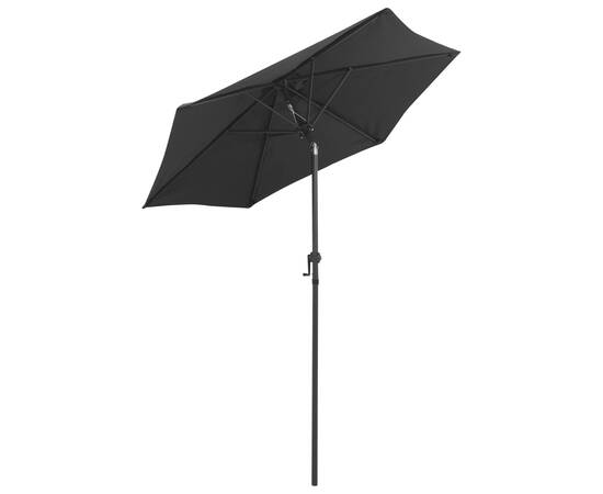 Umbrelă de soare, antracit, 200 x 211 cm, aluminiu, 3 image