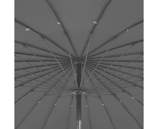 Umbrelă de soare de exterior, stâlp aluminiu, antracit, 270 cm, 2 image